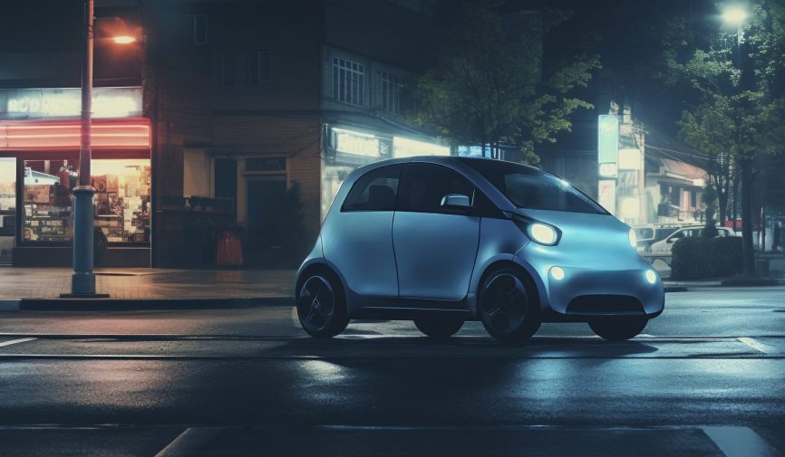 All-New Nissan Micra EV Breaks Cover A Bold, Electric Future Collage of people buying, selling, and driving cars including luxury vehicles, electric cars, car dealerships, and family car transactions.