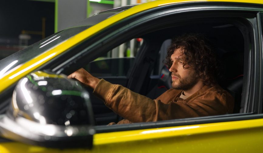 Škoda Ireland Launches Updated Enyaq with Extended Range, New Tech, and 0% Finance Offer Collage of people buying, selling, and driving cars including luxury vehicles, electric cars, car dealerships, and family car transactions.