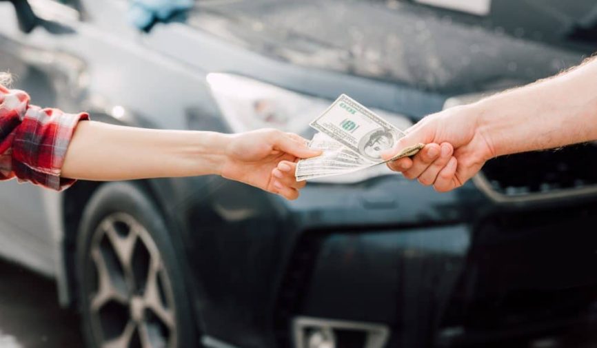 What’s Your Car Worth A Guide to Understanding Depreciation in 2025 Collage of people buying, selling, and driving cars including luxury vehicles, electric cars, car dealerships, and family car transactions.