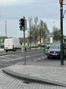 A road with cars on it